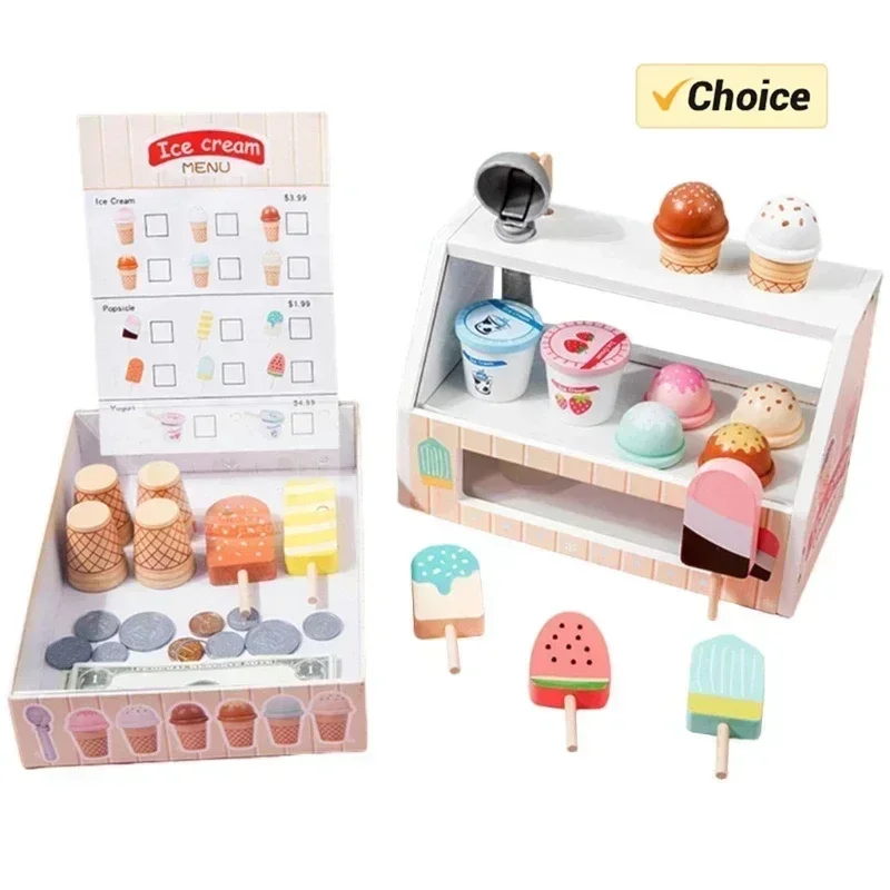

Kids Shop Ice Cream Spoon Cookware Playset for Girls Pretend Play Shopping Toy