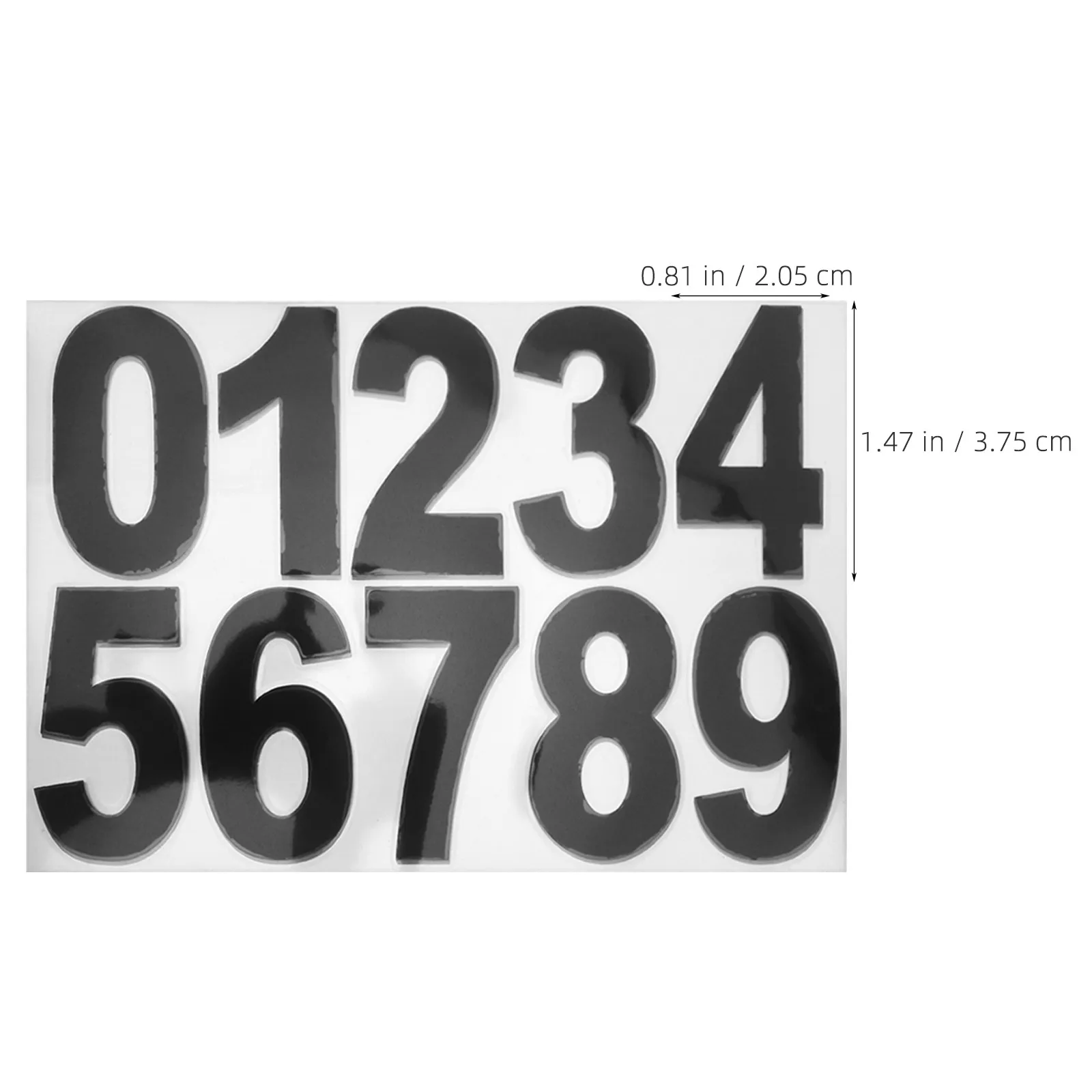 10 Sheets 1.5'' Reflective Mailbox Number Stickers 0-9 Self-Adhesive Vinyl Address Decals For Door Signs Waterproof House Decals