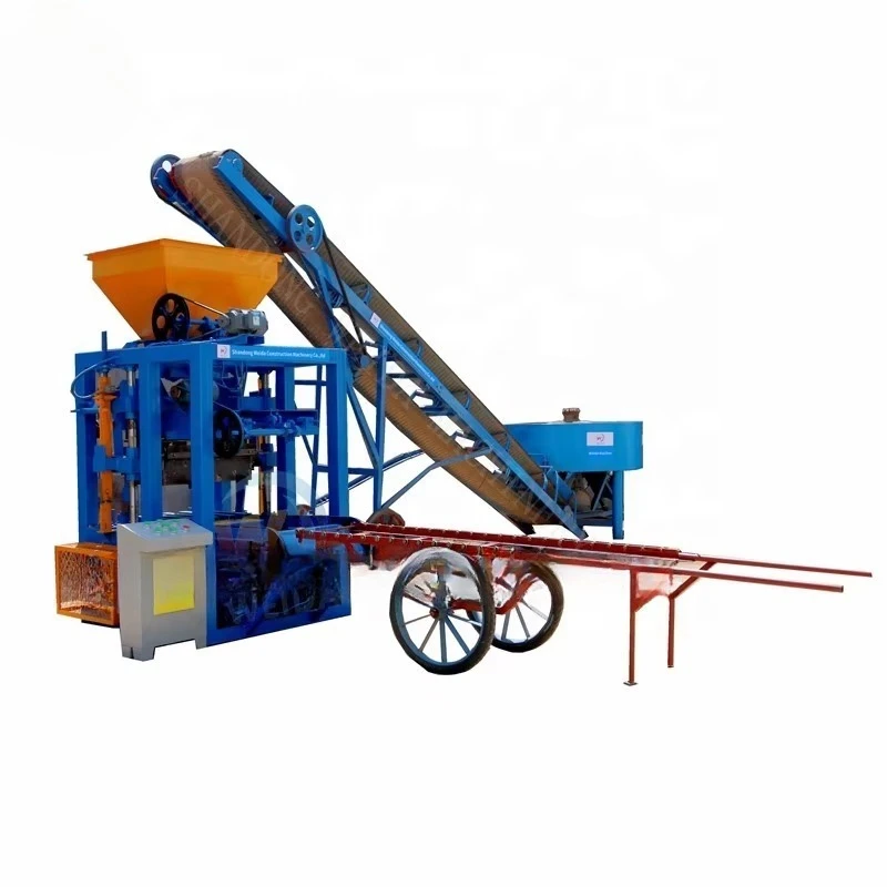 Customized QT4-24B Automatic Cement Hollow Brick Machine Concrete Paving Solid Block Making Machine Interlocking Brick Making Ma