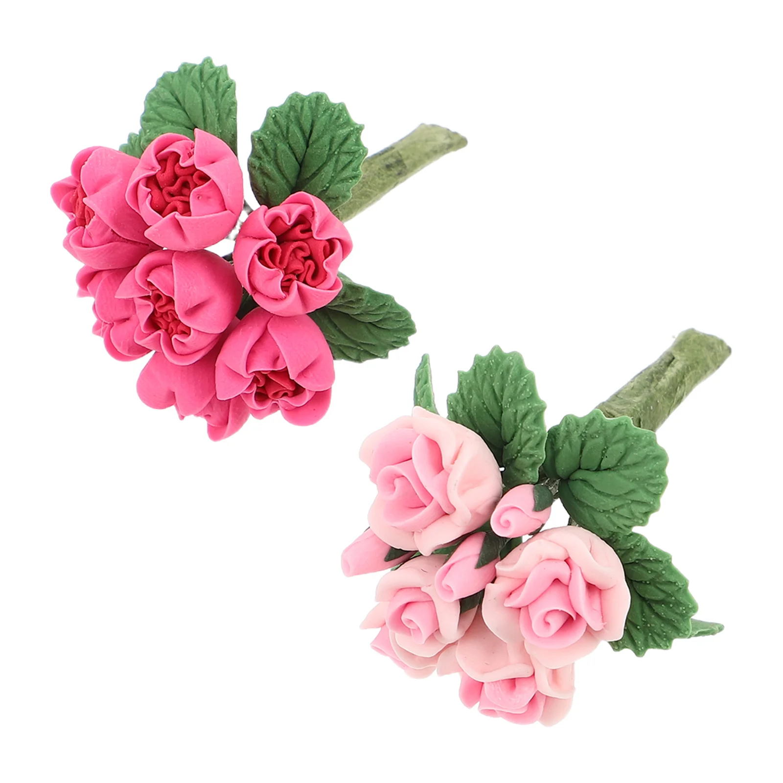 2 pezzi in miniatura bouquet floreale artificiale mini piccola composizione floreale finta decorazione in resina per mobili per casa delle bambole decorazione della casa