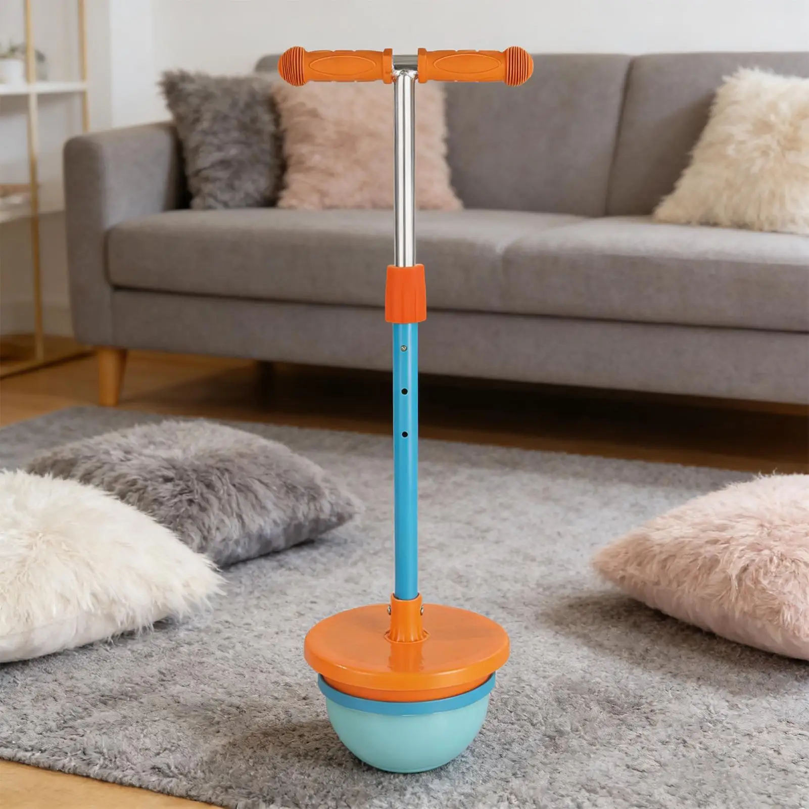 Bola saltitante jumper equilíbrio vara com alça telescópica bola de salto para ao ar livre indoor meninos meninas natal aniversário