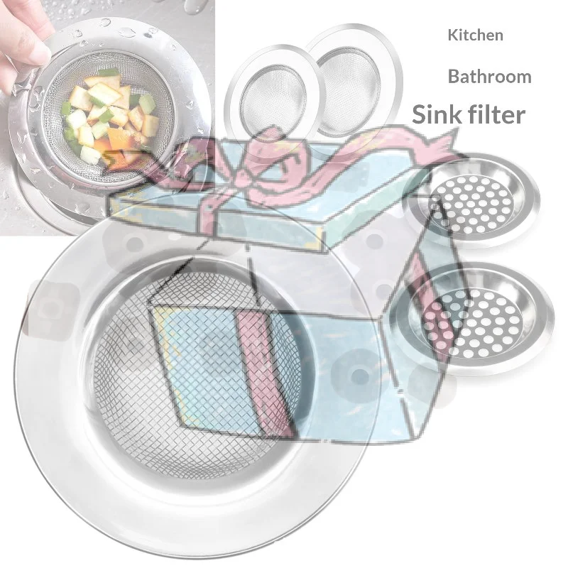 

2 шт. сетчатых фильтров-сеток из нержавеющей стали для кухонной раковины, для слива, для ванной комнаты