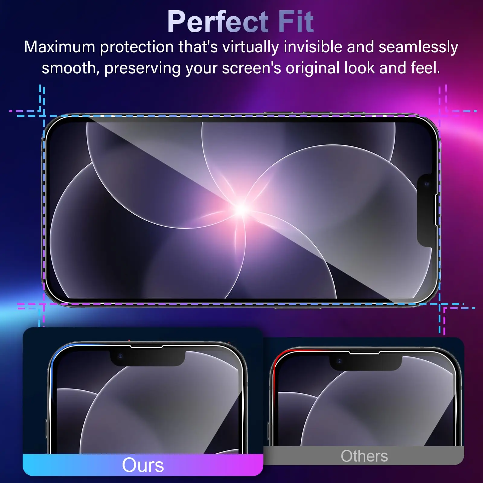Anti-Spionage Displayschutzfolie für iPhone 17e 16e, Gehärtetes Glas Sichtschutz Kratzfest 9H Hüllenfreundlich Hochaluminium – Detail 6