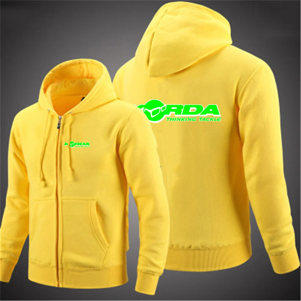 2024 New Men Korda Inspired Tribute Zip Up Spring Autumn Hooded Sweatshirts Hoodie Cardigan Solid Color Classic Jacket Coat Tops