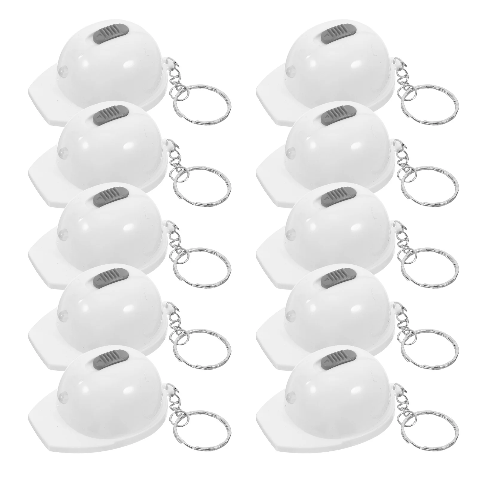 

10pcs Mini Construction Flashlight Keychains White LED Security Light Party Gifts Portable Torch Small Keyring Emergency