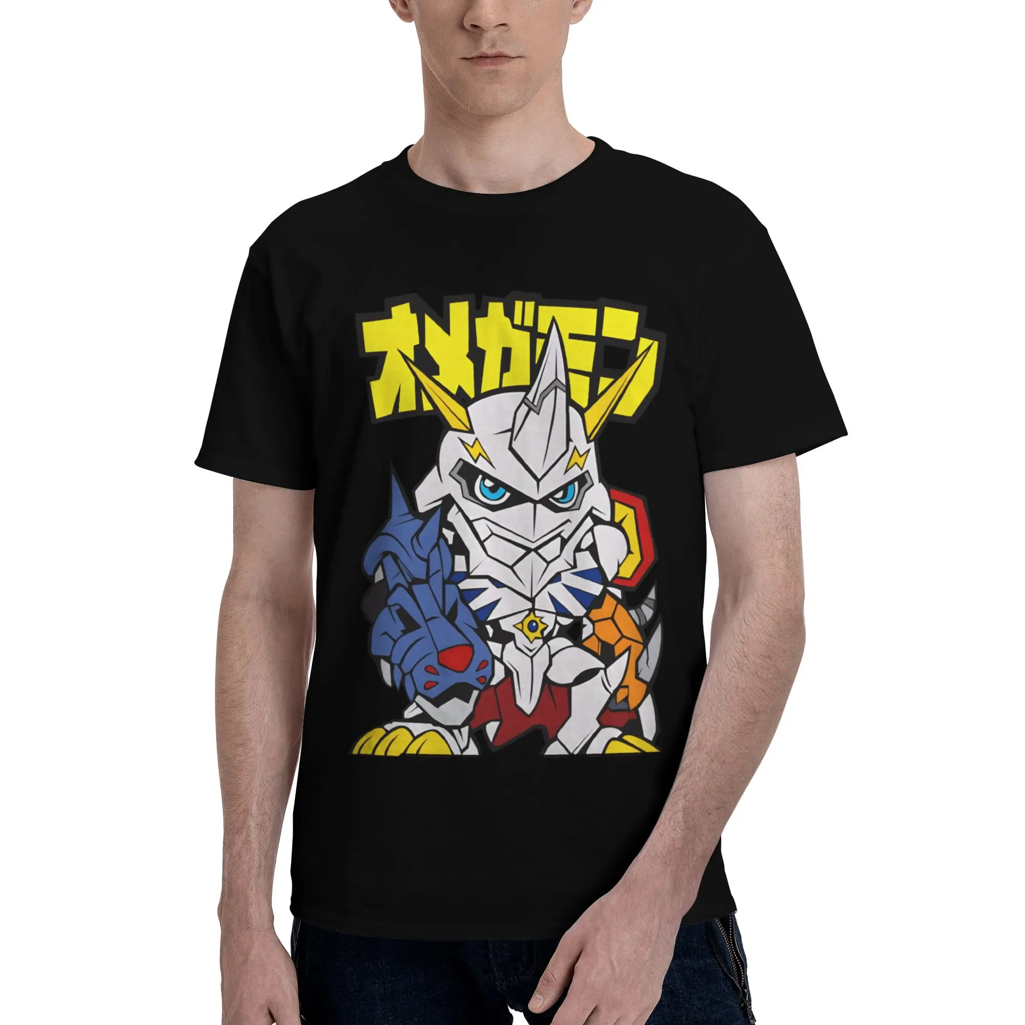 Digimon 29 Funny 100% Cotton T-Shirt Bandai Tops Tees For Men