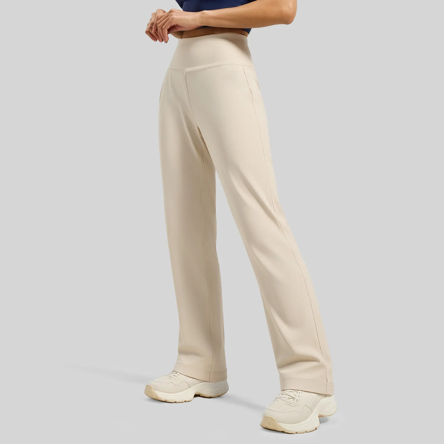 New Women's Pilates Straight Leg Yoga Pants Hip Lifting Tight Fitting Wide Leg Pants Outdoor Sports Running Casual Fitness Pants