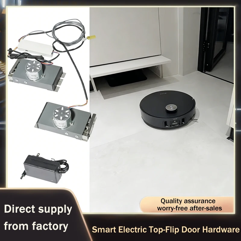 Smart Robot Vacuum Automatic Flip Up Door Opener with Infrared Sensor Side Mount Electric Telescopic Rod for Mi Home Cabinet