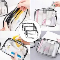 Women Waterproof Zipper Storage Pouch Transparent Cosmetic Bags Toiletry Bag Makeup Case 4