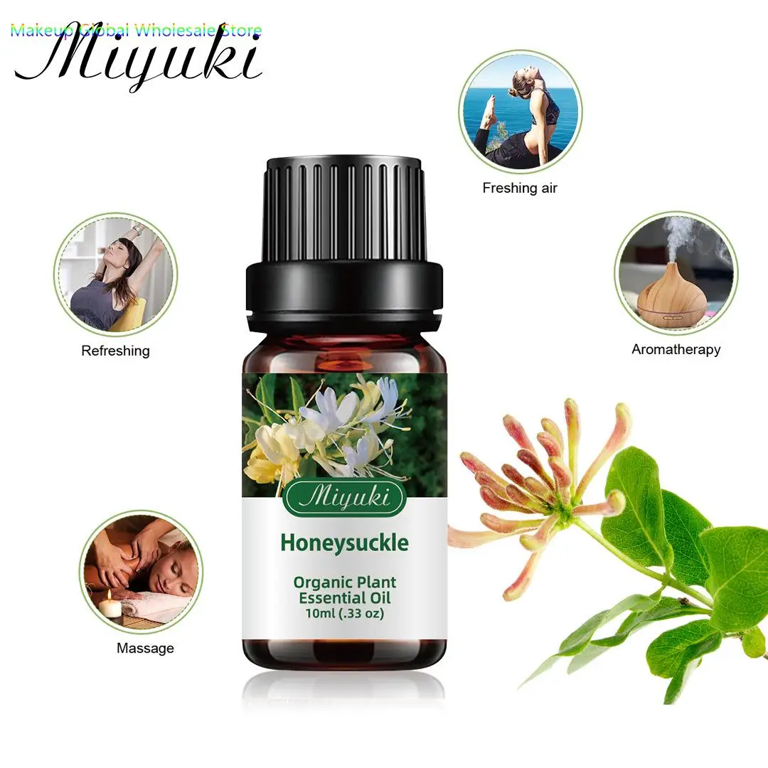 3Pcs*10ml Pure Natural Honeysuckle Organic Plant Essential Oil Raw Material Honeysuckle Essential Oil