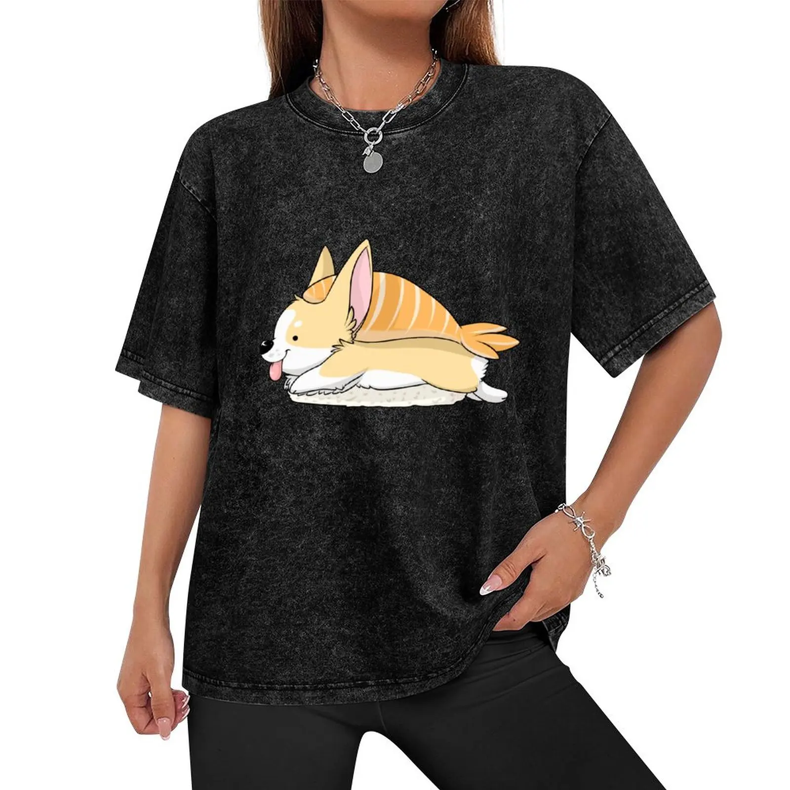 Sashimi Corgi T-Shirt plus sizes tees designer shirts mens t shirts casual stylish