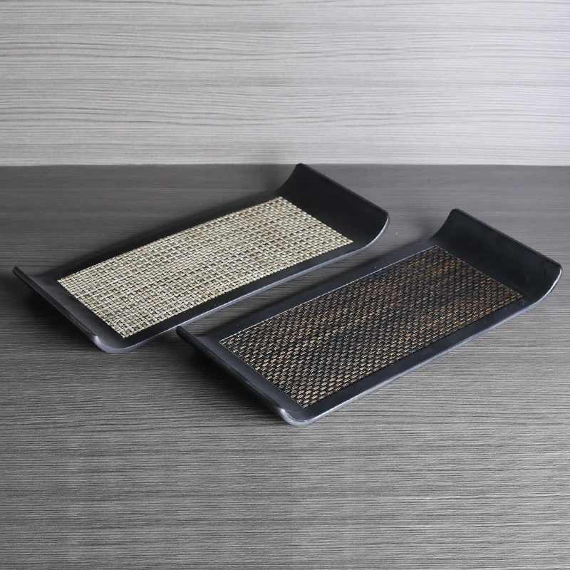 Ahunderjiaz-Nordic Style Rectangular Tray, Black Tea Trays, Living Room, Entryway, Kitchen Storage Decoration, Home Decoration