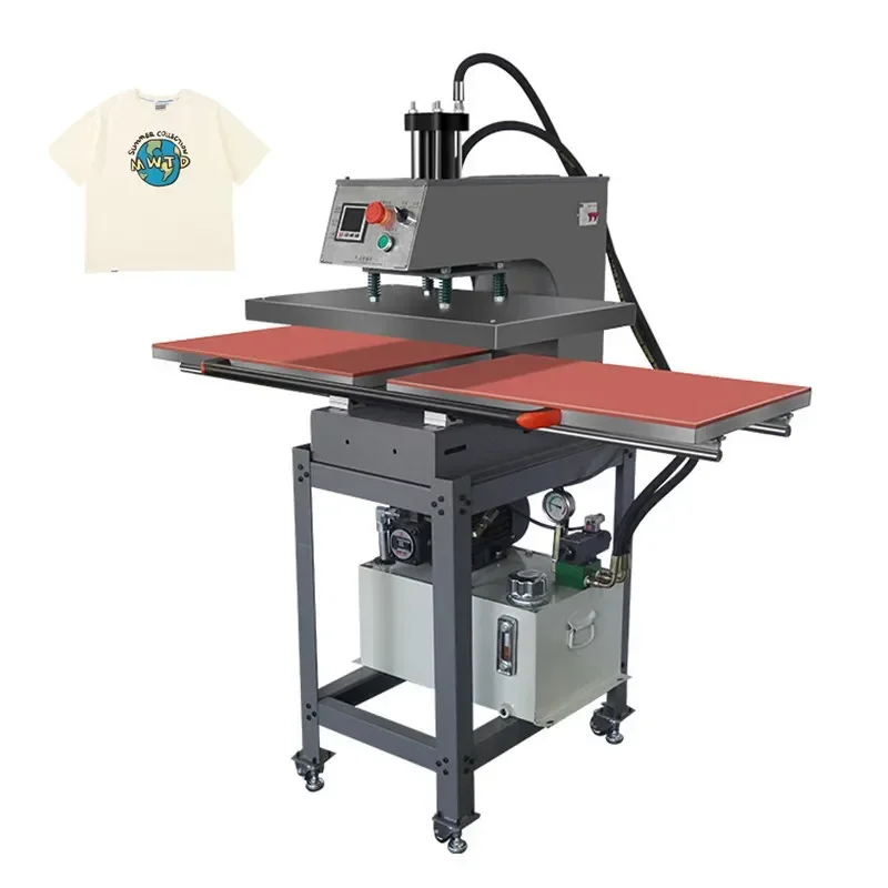 Industrial 40*60cm Hydraulic pressureDouble Station Up-Slided Sublimation Tshirt Transfer Automatic Pneumatic Heat Press Machine