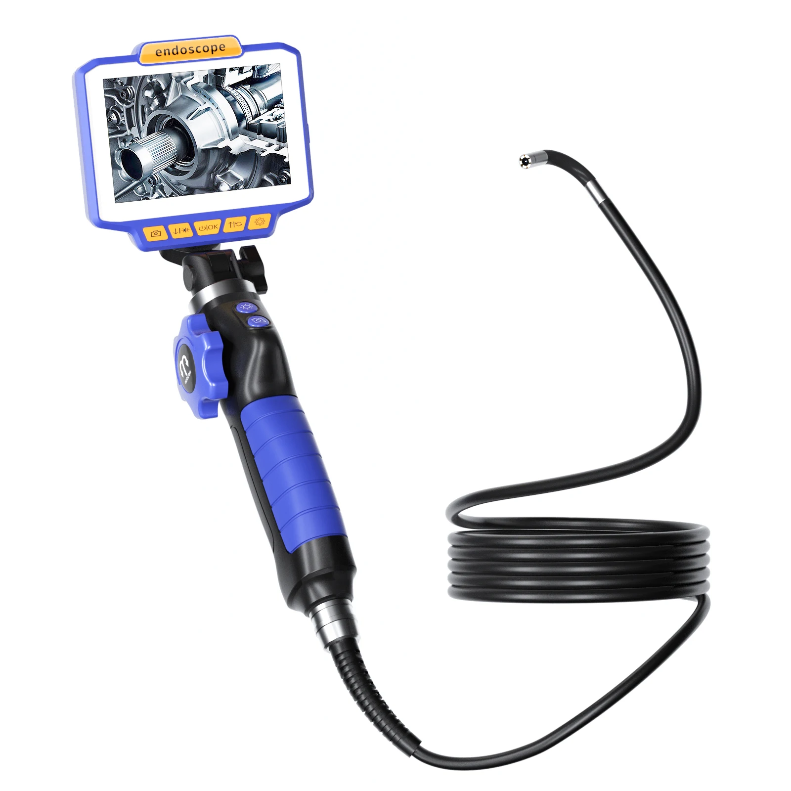 

4.3Inch 2MP 1080P 6mm Two Way Articulate 180Degree Rotating Steering Endoscope CMOS Borescope Inspection Digital Microscope