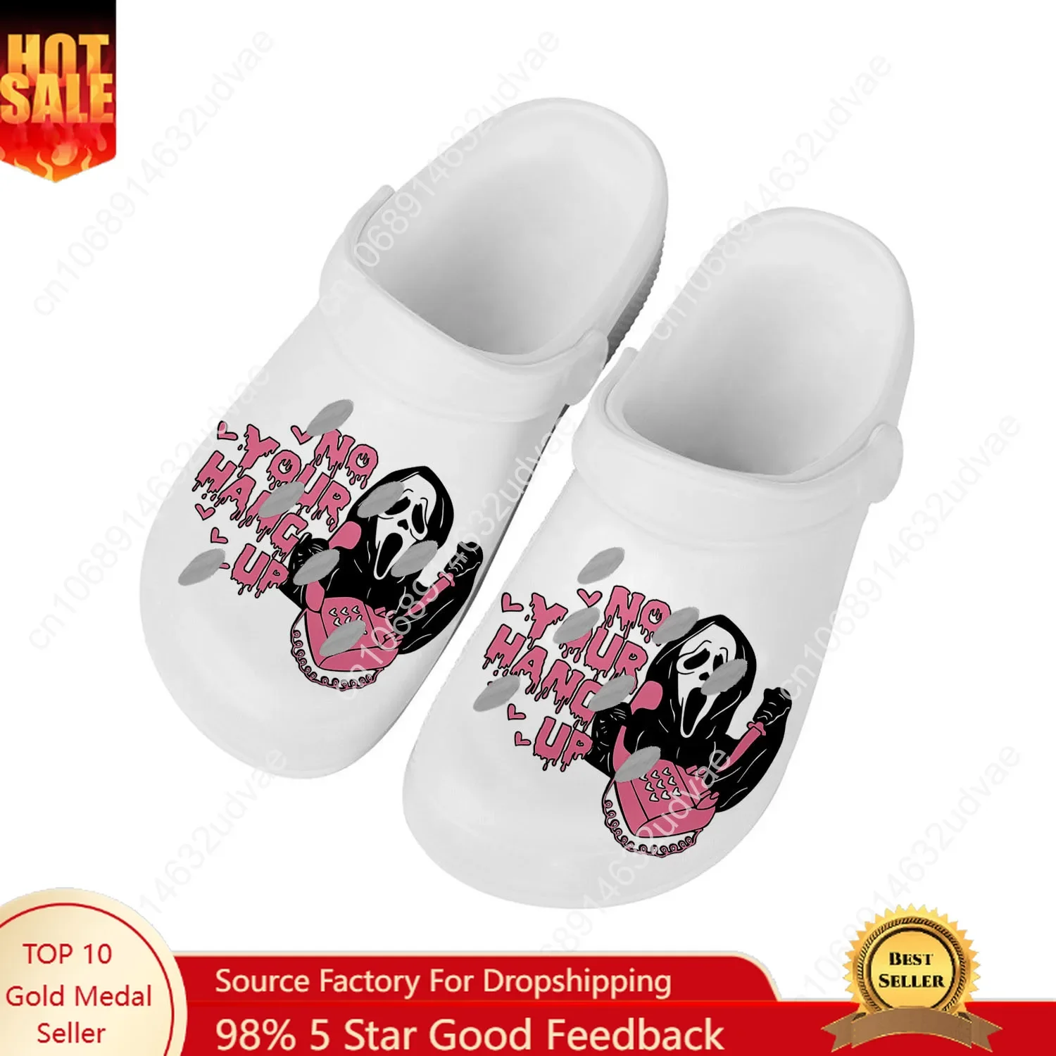 

No You Hang Up First Water Shoes Mens Womens Comfortable Home Garden Clogs Customizd Sandals Beach Breathable Hole Slippers