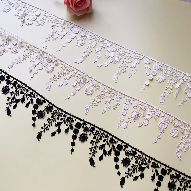 1Yard Lace Fabric DIY Clothing Accessories Tasseles Lace for Packing Decoration 8CM Wide