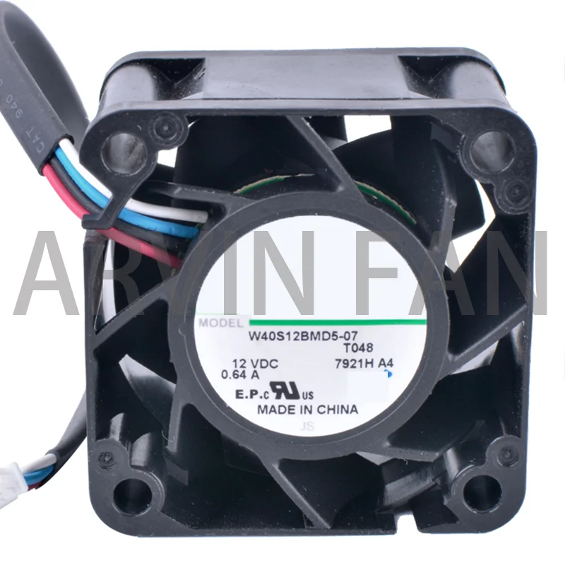 COOLING REVOLUTION W40S12BMD5-07 4cm 40mm Fan 4028 12V 0.64A 4-wire 4pin Air Volume Server Power Cooling Fan