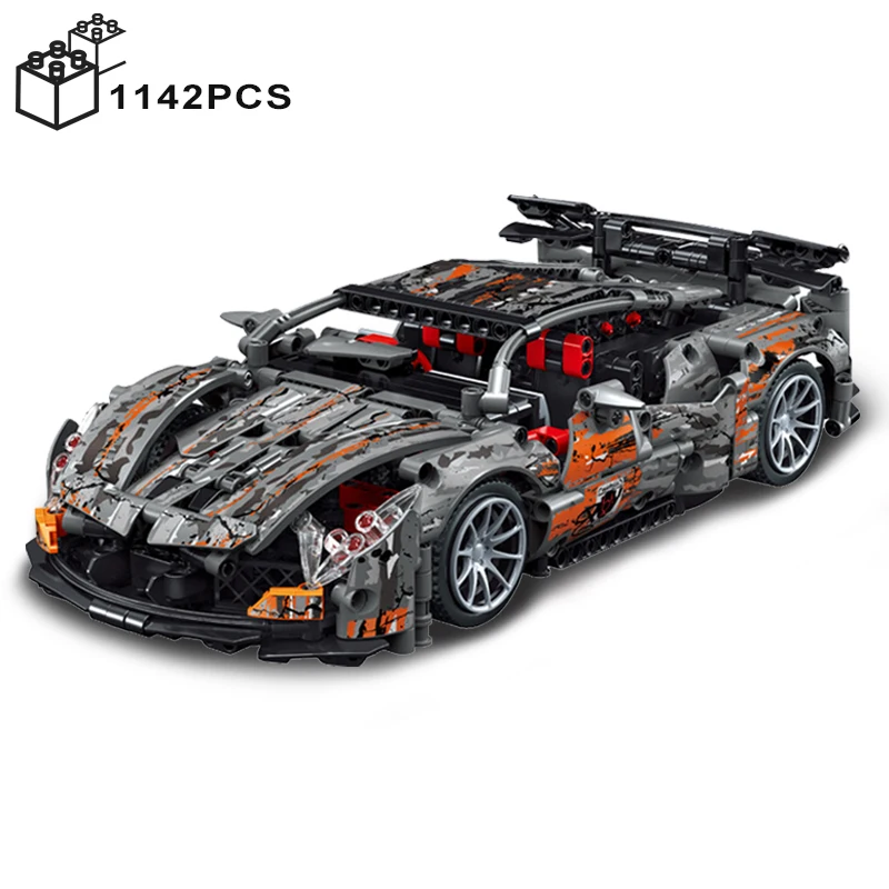 1142PCS Technical McLaren Sport Car Building Blocks with 2 Style Sticker High Speed Vehicle Assemble Bricks Toys Gifts For Adult