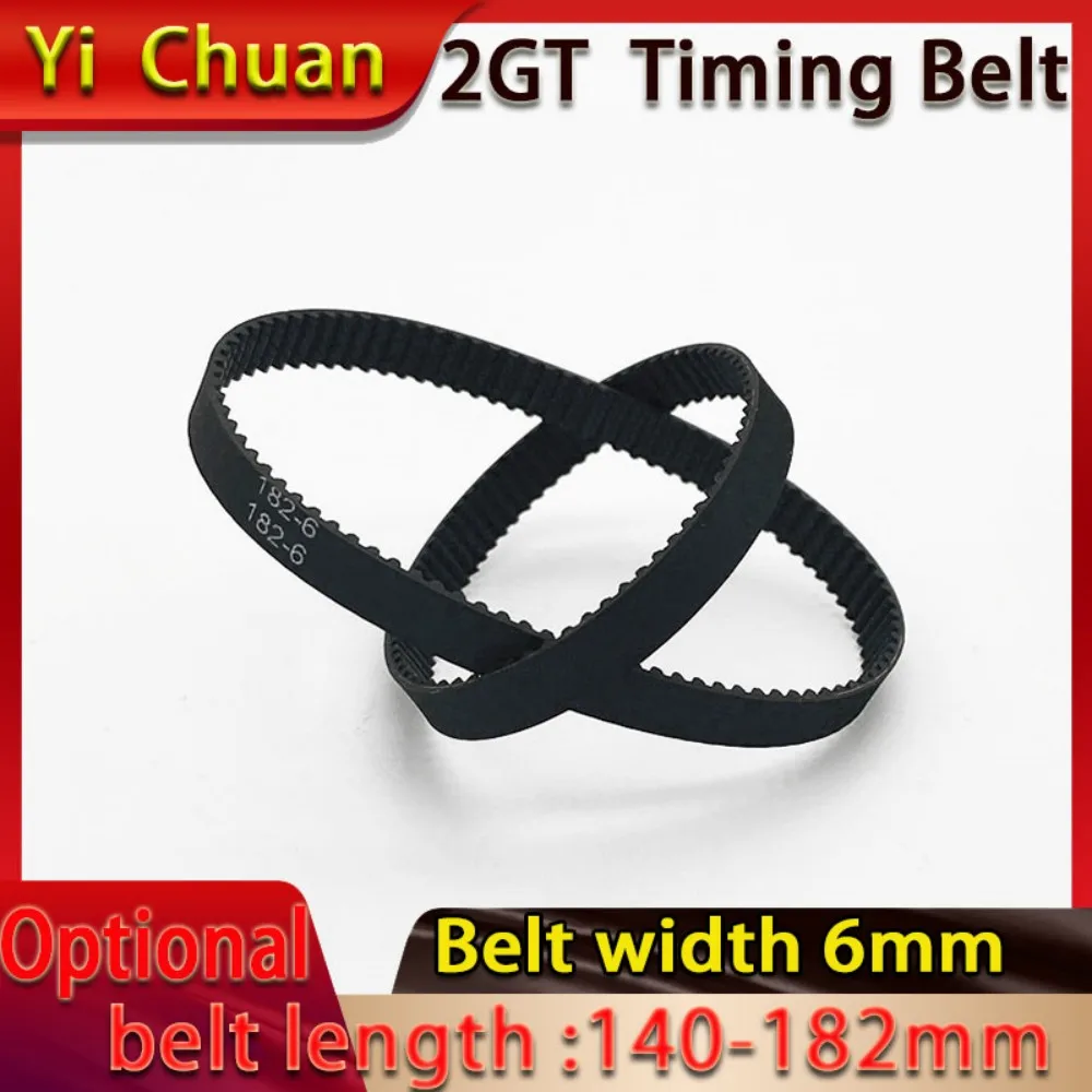 

2GT Timing belt length optional：140-182mm Belt width 6mm GT2 Closed Loop Rubber Timing Belt Pitch 2mm 3D Printer Parts