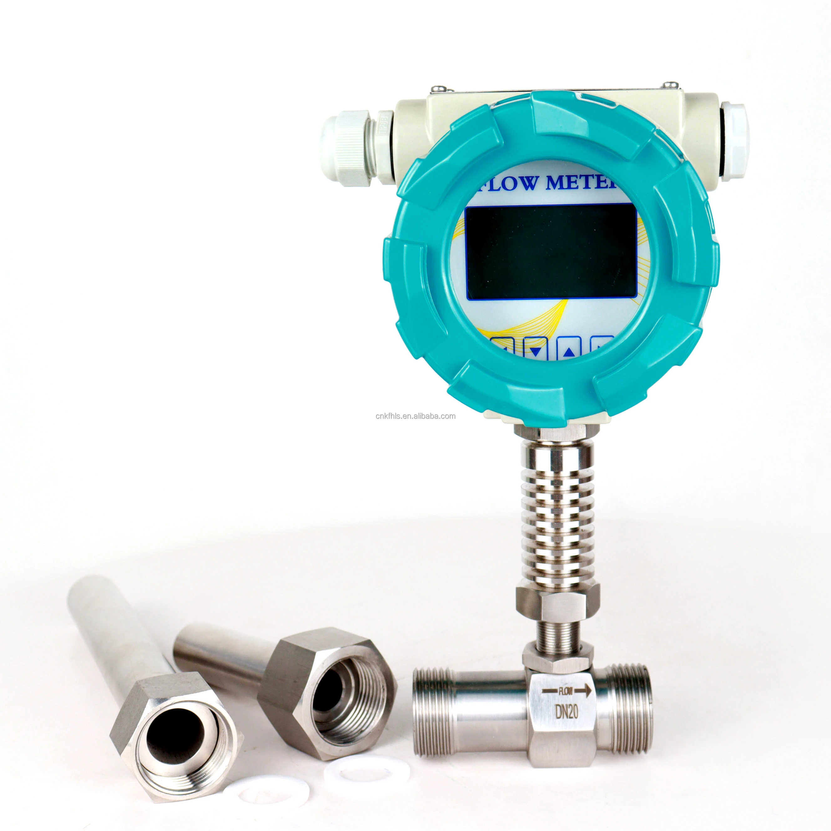 OEM High Accuracy Digital Diesel Turbine Fuel Oil Hydraulic Flow Meter Remote Digital Display Stainless Steel Water/Fluid