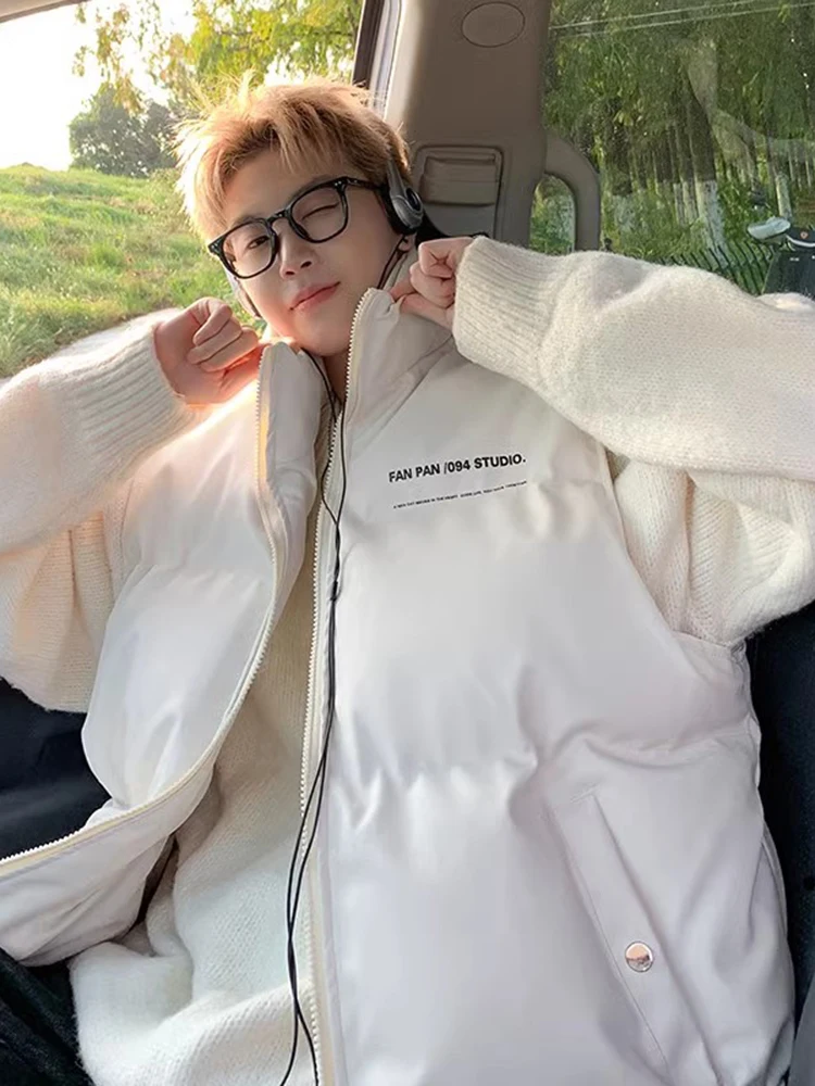 

Мужской зимний утепленный жилет из искусственной кожи и хлопка в американском ретро-стиле, модный брендовый, большие размеры, теплая хлопковая куртка