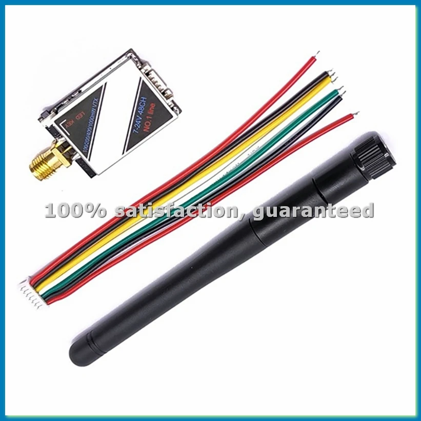 5.8GHz 48CH FPV VTX Wireless Image Video Transmitter 0/100/200/400/1000mW with RP-SMA Antenna for RC FPV Racing Drone-A51M