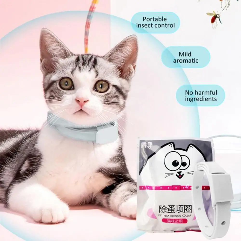 Retractable Cute Anti Flea Anti Mosquitoes Silicone for Cat Dog Flea Collar Dog Cat Collar Dog Flea Repeller Puppy Collar
