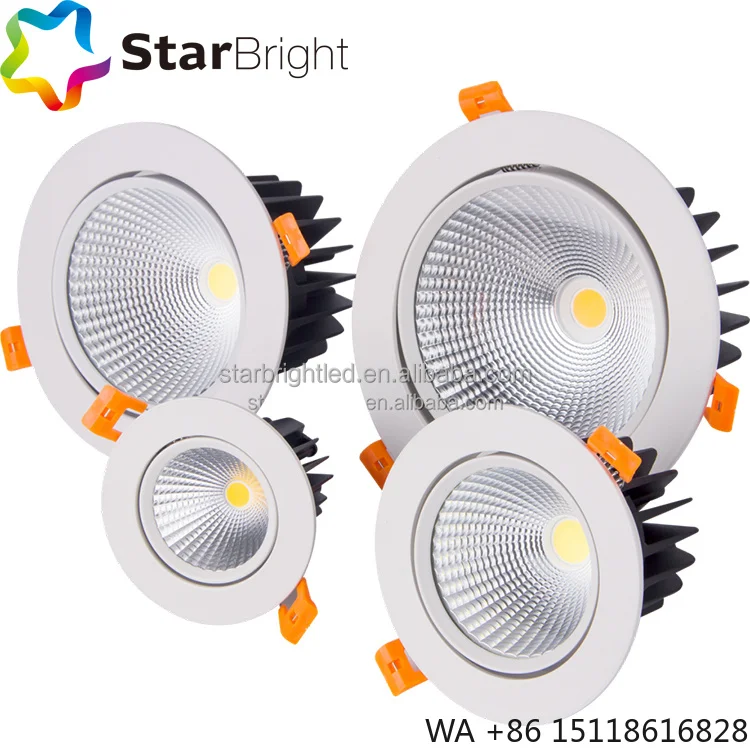 Factory Price Adjustable 10W-40W COB LED Ceiling Downlight Spot Light Modern Design Aluminum Housing LED Downlight