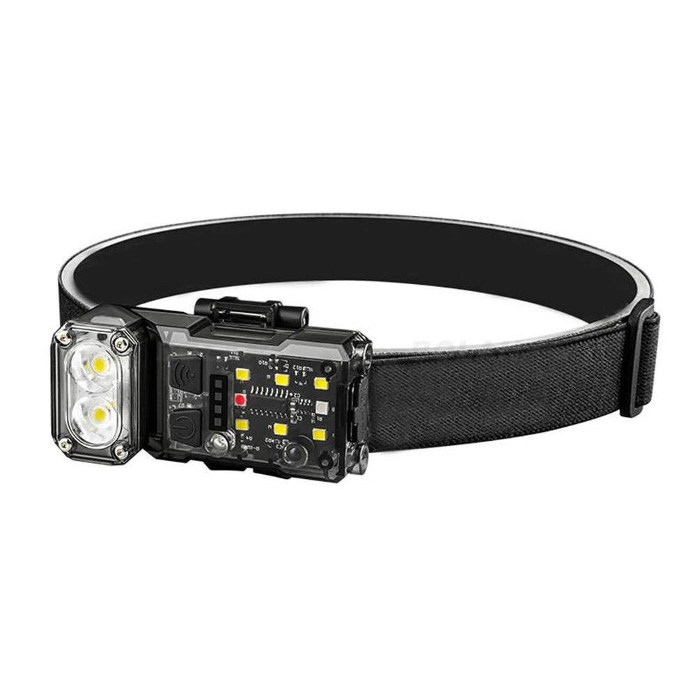 1X Strong Lighting LED Chargeable Outdoor Work Light Waterproof Warning Headlamp Multifunctional Headwear/Hand Type Flashlight