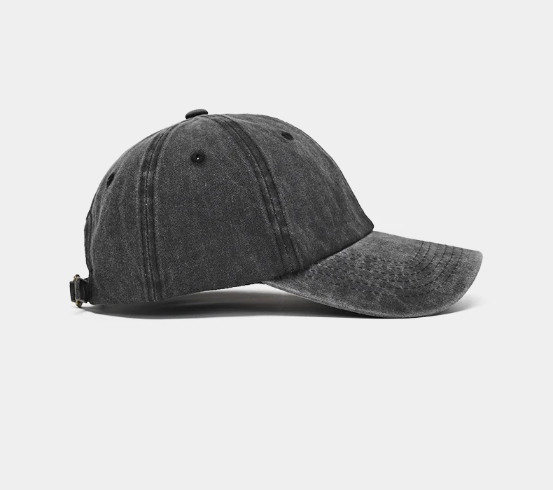 Baseball Kappe Gewaschen Baumwolle Männer Frauen Snapback Hut Vintage Hip Hop Caps Einfarbig Papa Hut Knochen Casquette Outdoor Casual Sport – Detail 4