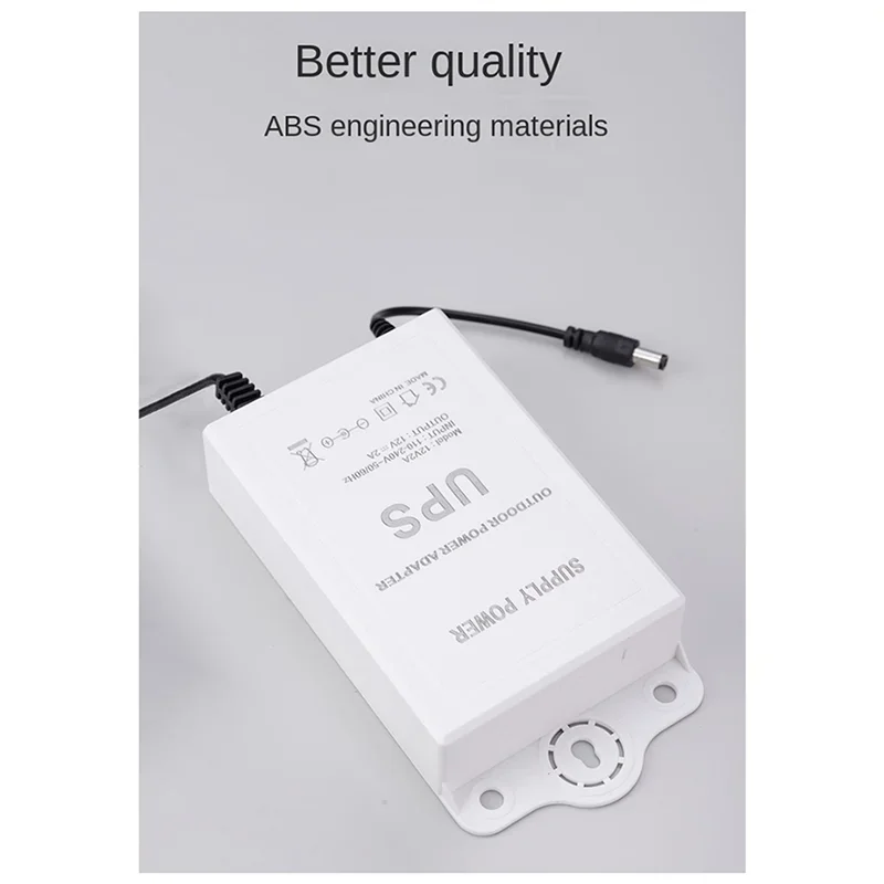 4X 12V-2A Uninterruptible Power Supply For Wifi,Router, Modem, Security Camera Mini UPS Battery Backup Protector US Plug
