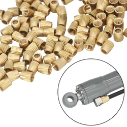 10PCS 3mm Oil Nozzle Fixed Lock Nylon Tubing Copper Cap with Thread For RC Hydraulic Excavator Double E Model Oil Pipe Hoop Part