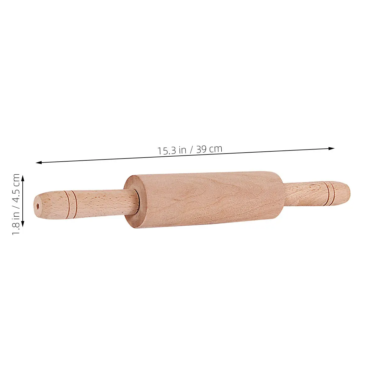 Small Wooden Rolling Pin Non-Stick Dough Roller for Baking Pizza Pasta Fondant Smooth Bearing Handle Kitchen Tool Rolling Stick