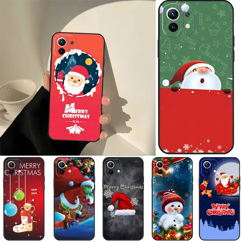 Christmas Santa Claus Phone Case For Redmi 10T 9S 8T 7 5A 5 4 Note 10 9 8 11 6 Pro Shell Cover High Quality Mobile Phone Bag