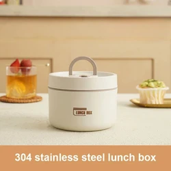 Durable Stainless Steel Bento Lunch Box Featuring Design Portable Thermos Food Jar Perfect for On the Go Meals as Kid Bento Box