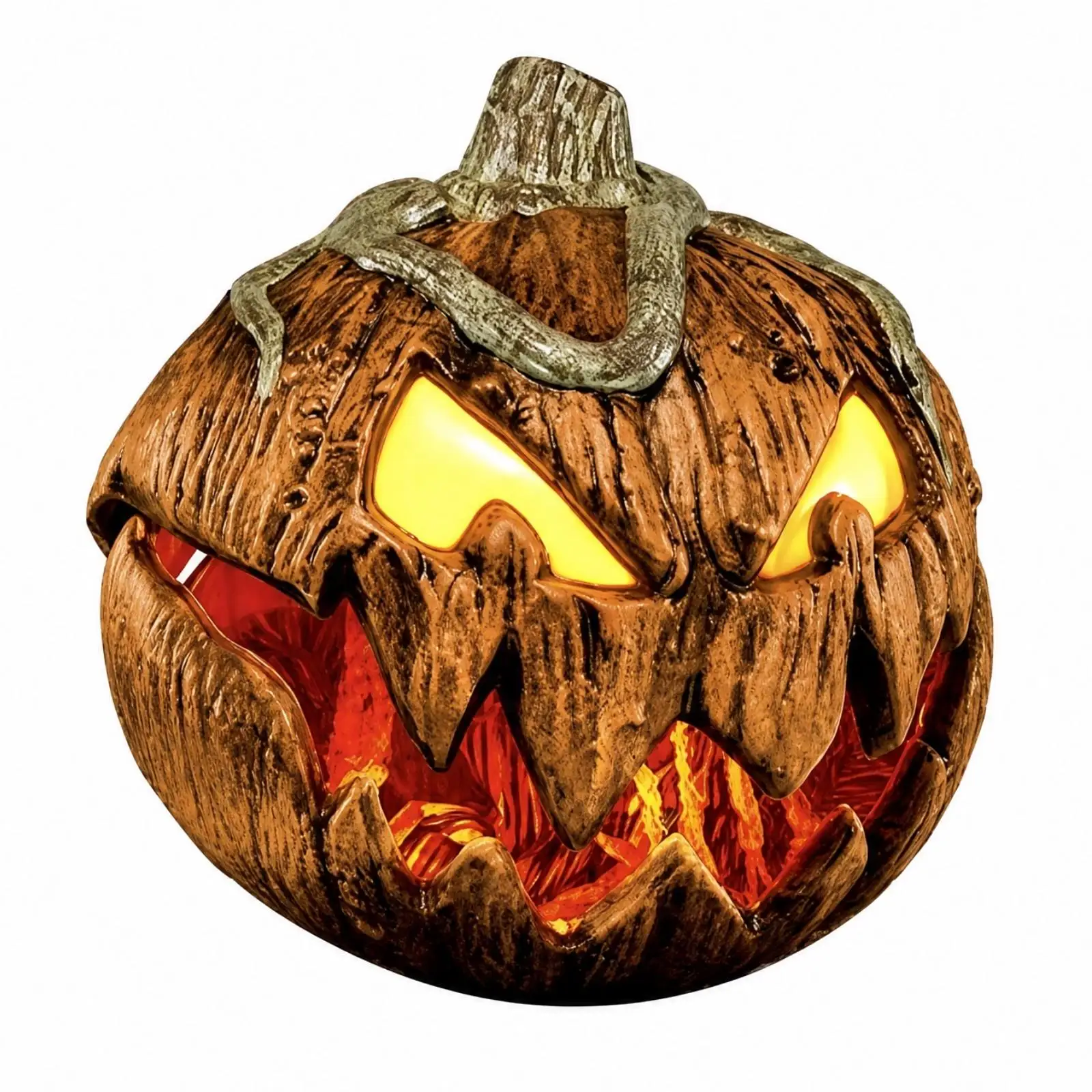 Halloween Decoration Pumpkin Lantern with Automatic Movement for Creepy Seasonal Tabletop Display