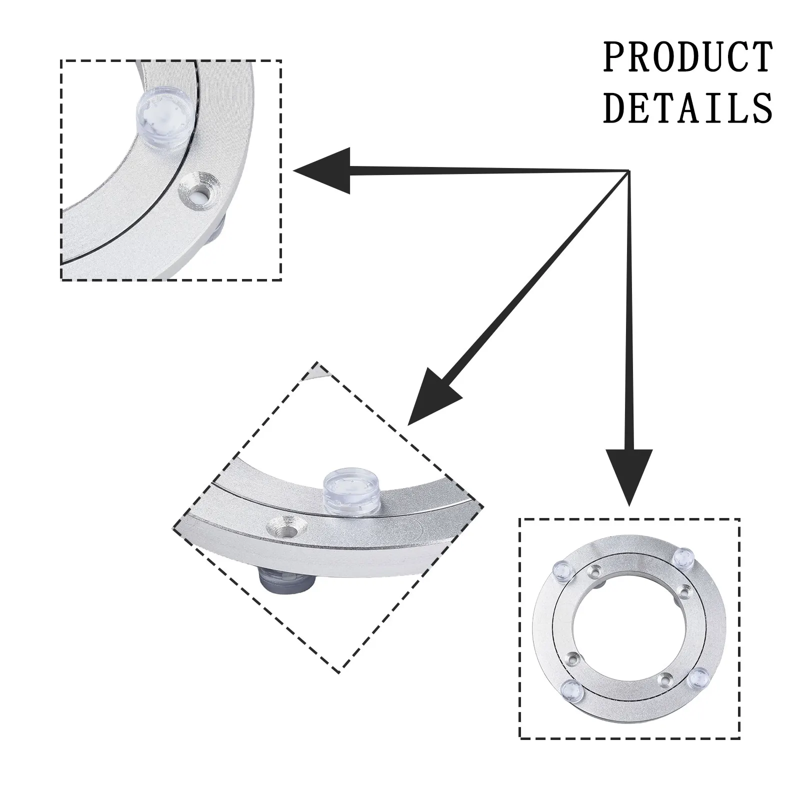 Heavy Aluminium Rotating Bearing 5 8 10 12 14 16 Inches Design Lazy Susan Aluminum Ball Bearing Turntable Bearings Swivel Plate