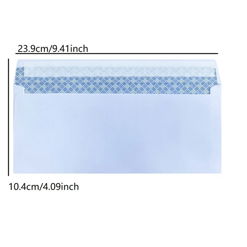 ظرف أبيض بدون نافذة 10 # مغلف الأعمال الآمن يمكن أن يحمل فاتورة الورق مقاس A4 مغلف الختم الذاتي 10-100 قطعة #3