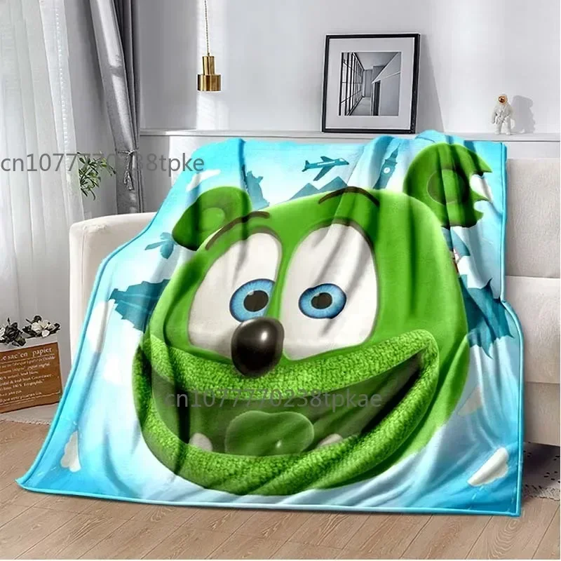 Gummibar Gummibar 더 구미 베어 포스터 인쇄 담요, 패션 소파 침대, 사무실 자동차, 생일 선물 데크 카펫 던지기