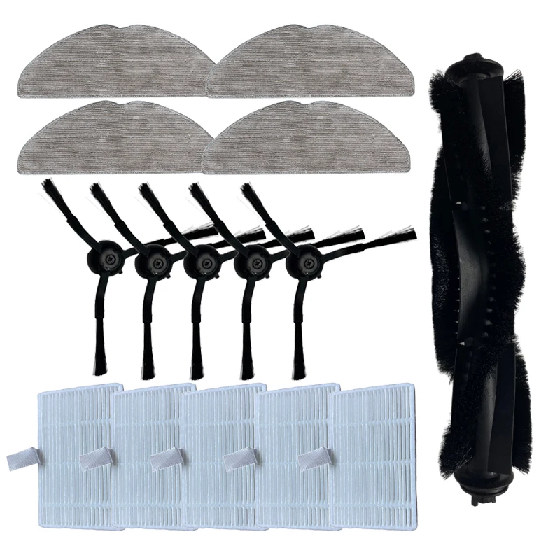 For TP-Link Tapo RV30 Max Plus /RV20 Max Plus /ILIFE V20 /Roidmi Eve Rook/Lydsto R1 Edge Side Brush Dust Hepa Filter Mop Cloth