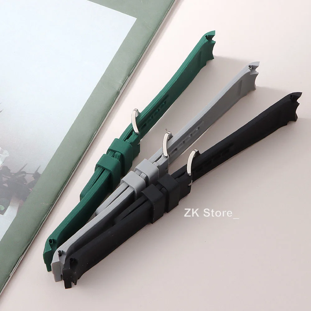 Premium Silicone Watch Band 20mm 22mm Curved End Rubber Watch Strap for Rolex for Citizen Replacement Watchband Bracelet for Men