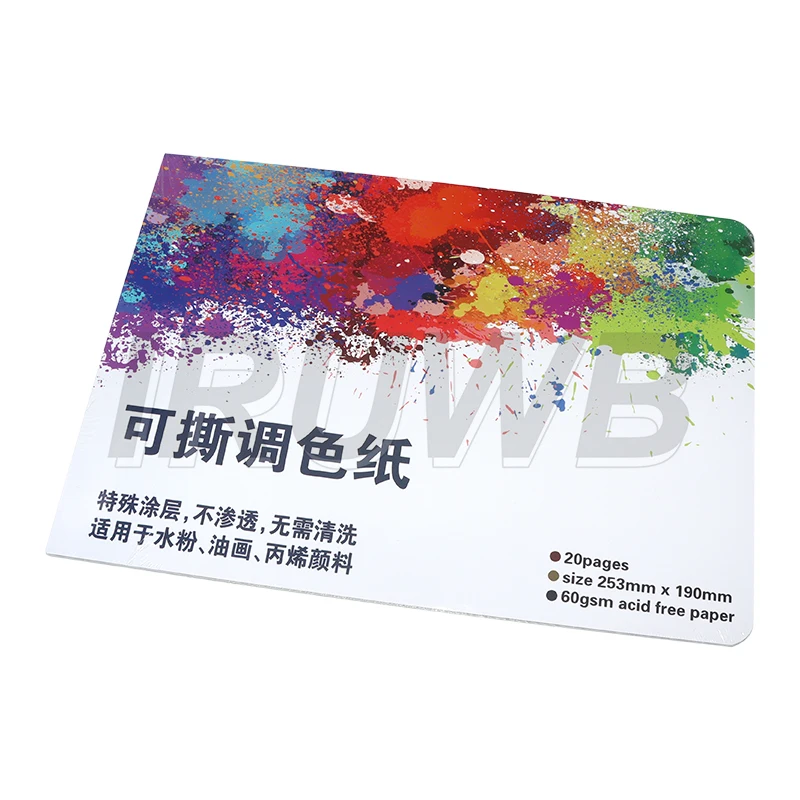Disposable Tear Off Palette Paper Paint Palette Plate for Artist Acrylic Oil Watercolor Painting Art Tool