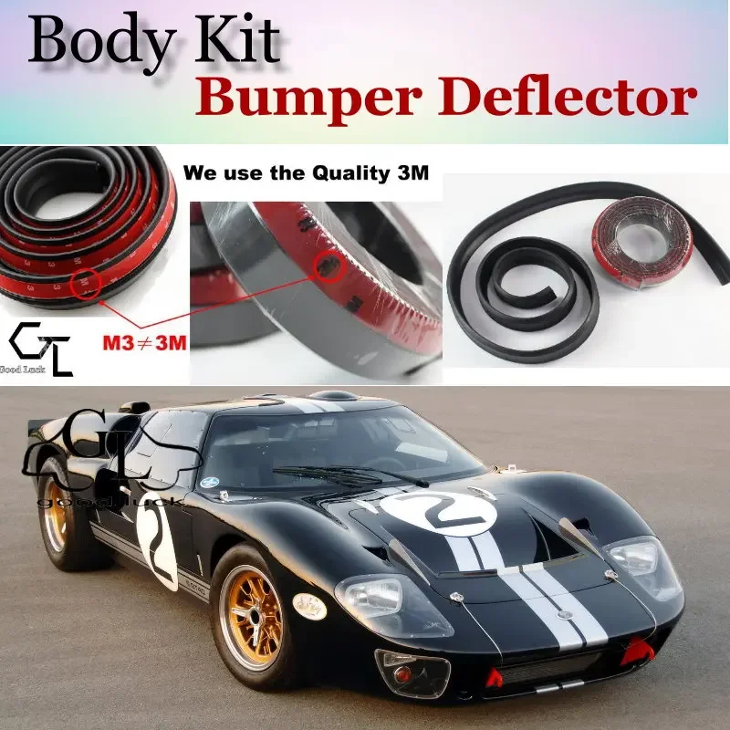 Bumper Lip Deflector Lips For Ford GT Front Spoiler Skirt For TopGear Fans Car View Tuning / Body Kit / Strip