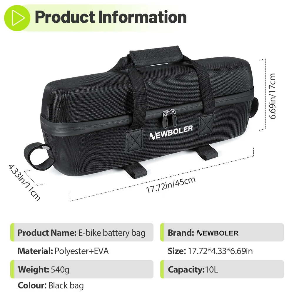 10L Große Kapazität Mountainbike-Akkutasche Wasserdichte E-Bike-Akkutasche Taschen für Elektrofahrrad-Akkus – Detail 3
