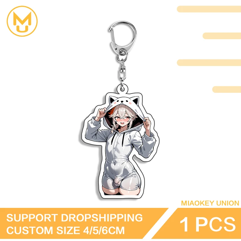 Police Femboy Futa Key Holder NSFW Waifu Standing Posture Design Customized Hanging Ornament Props Suitable For Collections