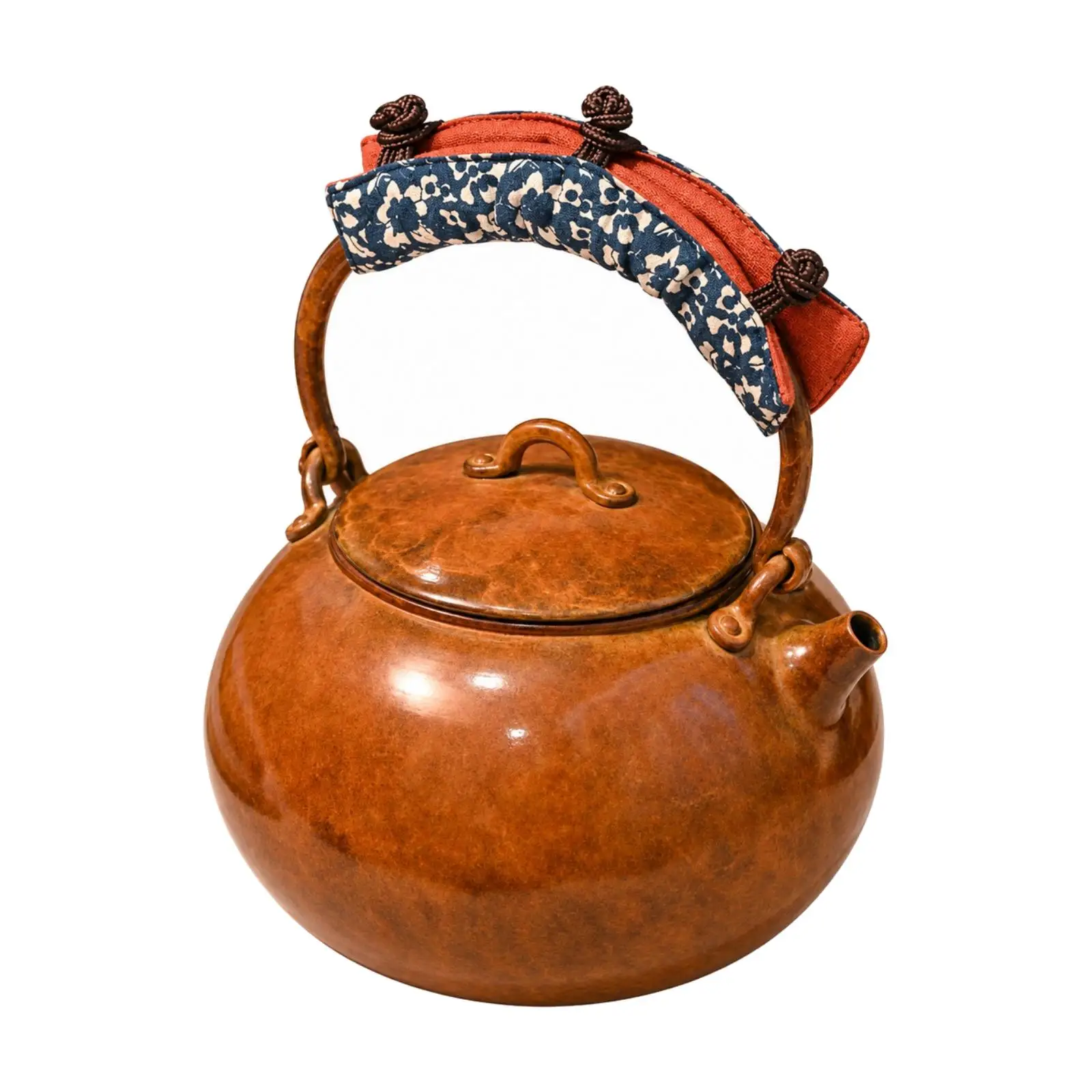 Handmade Copper Tea Kettle Handmade Copper Kettle with Padded Handle Easy-Pour for Everyday Brewing, Tabletop Serving