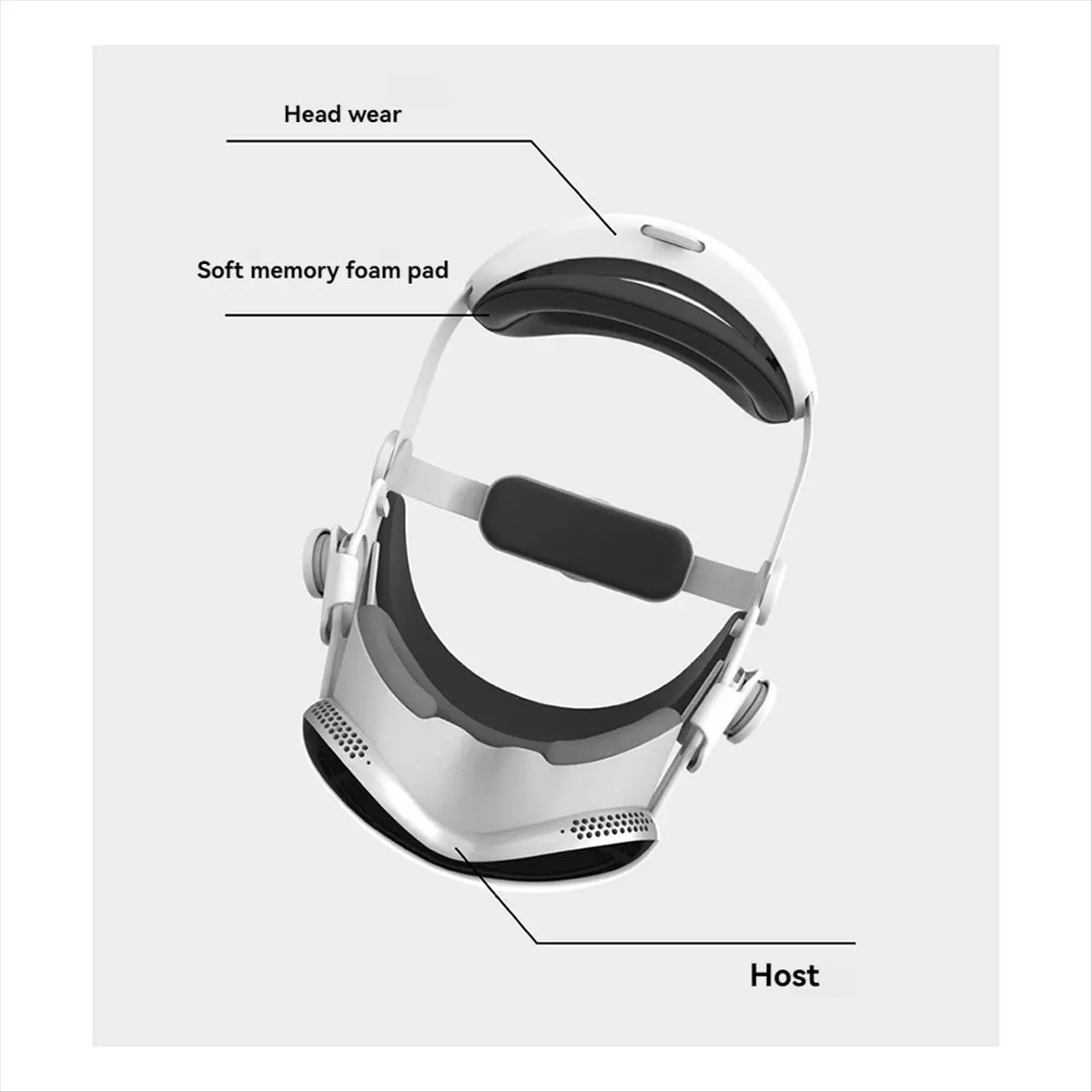 T80C! Head Strap for Apple Vision Pro, VR Accessories Replacement Sponge Head Strap