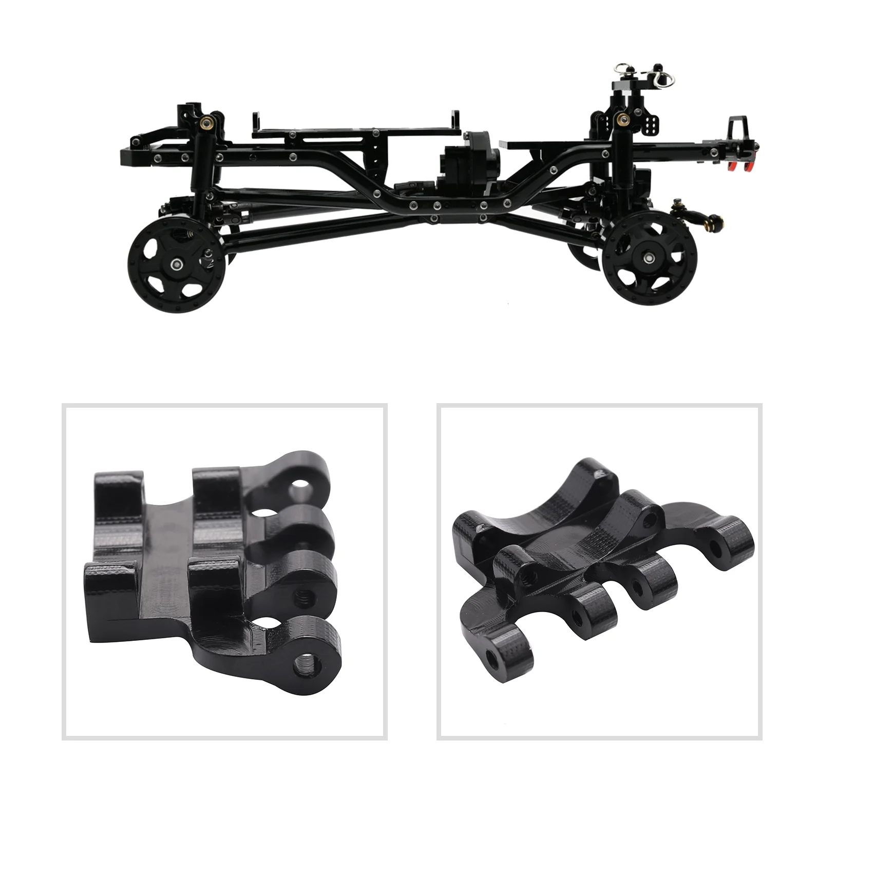 Metalen Achteras Truss Bovenste Link Mount Base voor Axiale SCX24 90081 C10 1/24 RC Crawler Auto Upgrade Onderdelen Accessoires,3