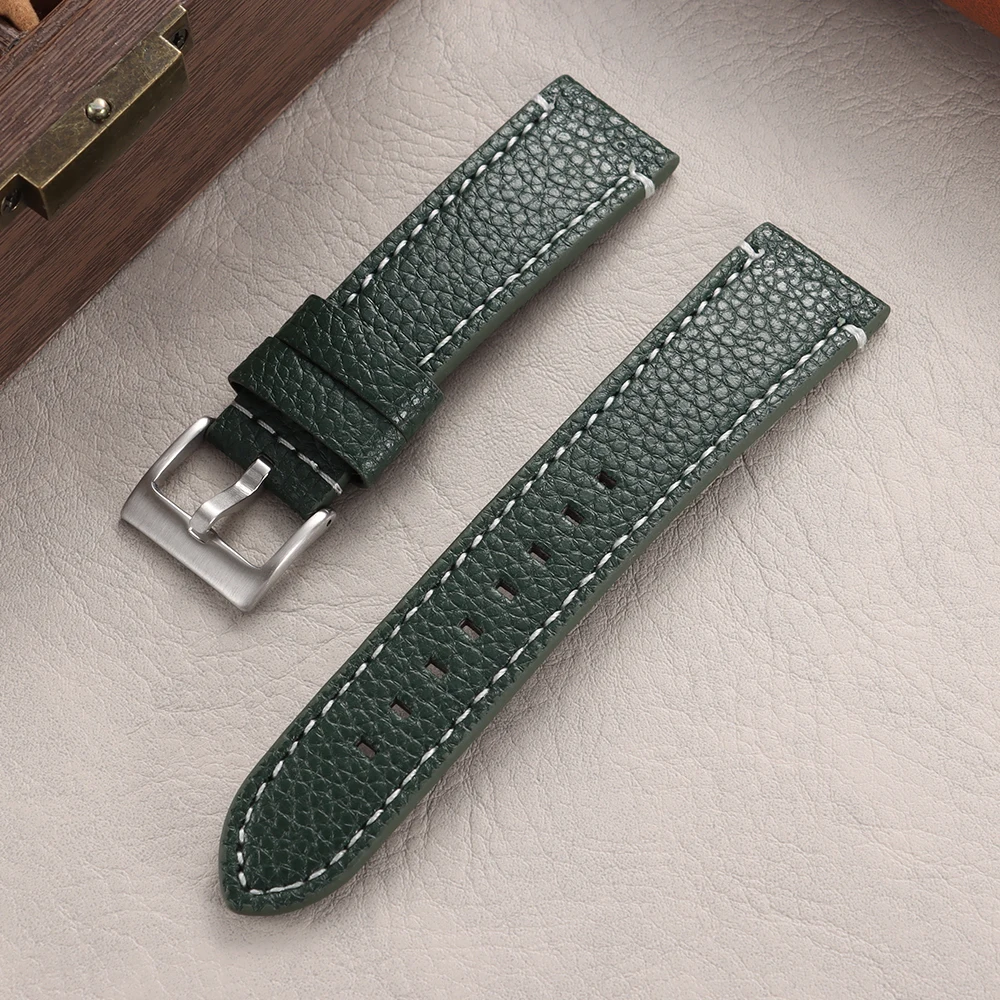 Leder-Uhrenarmband mit Litschi-Muster 18mm 20mm 22mm 24mm Armband für HUAWEI WATCH GT4 5 Pro Ersatz Universelle Weiche Uhrenarmbänder – Detail 21