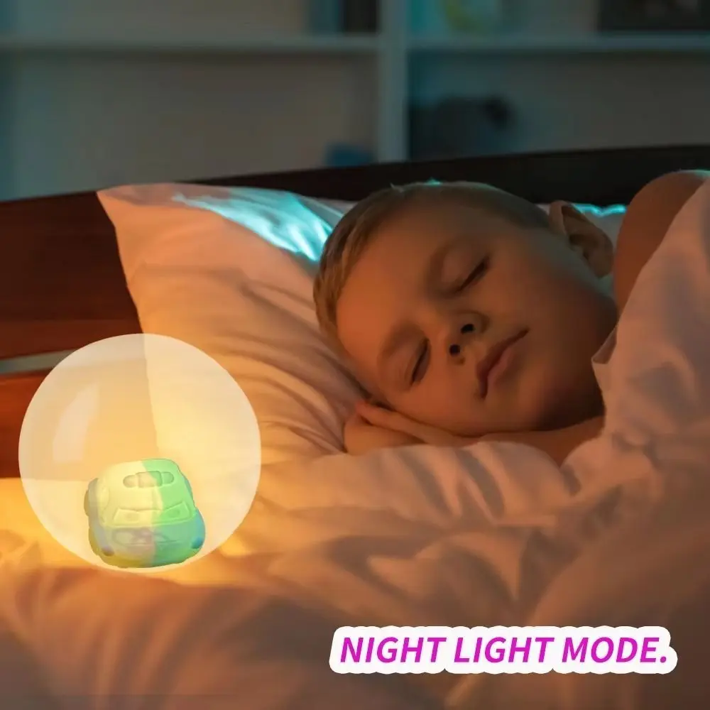 Boule à bulles d'éclairage de dessin animé, boule de saut lumineuse Montessori en forme d'animal mignon, capteur tactile, veilleuse pour tout-petits